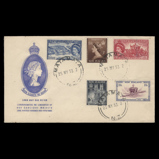 New Zealand 1953 Coronation first day cover, MATAMATA
