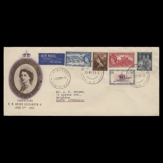 New Zealand 1953 Coronation first day cover, MOUNT EDEN