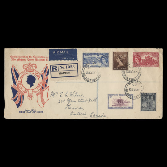 New Zealand 1953 Coronation first day cover, NAPIER