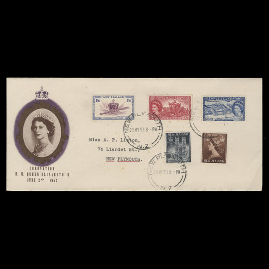 New Zealand 1953 Coronation first day cover, NEW PLYMOUTH