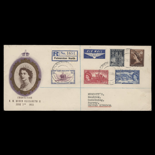 New Zealand 1953 Coronation first day cover, PALMERSTON NORTH