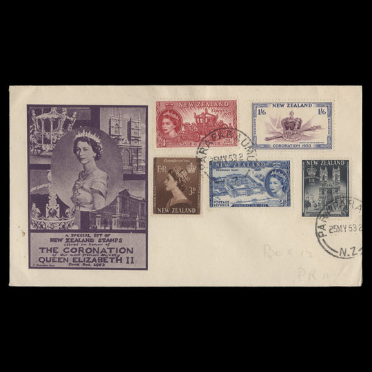 New Zealand 1953 Coronation first day cover, PARAPARAUMU