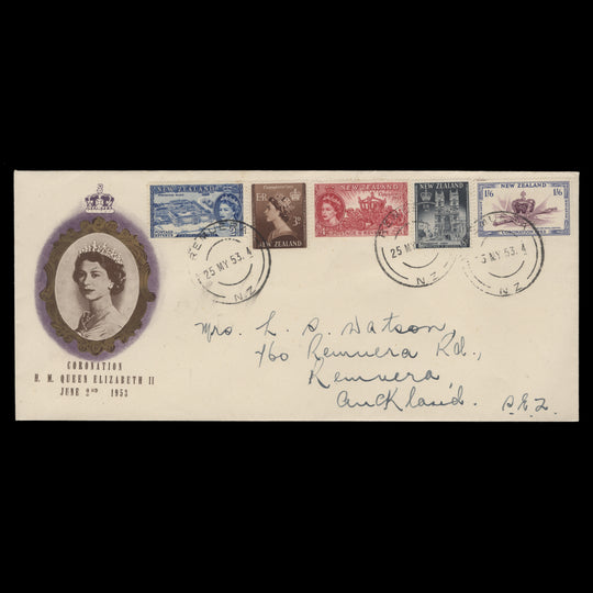 New Zealand 1953 Coronation first day cover, REMUERA