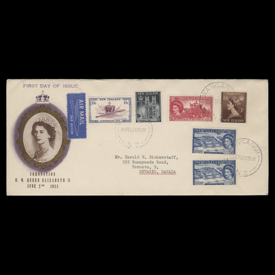 New Zealand 1953 Coronation first day cover, WANGANUI