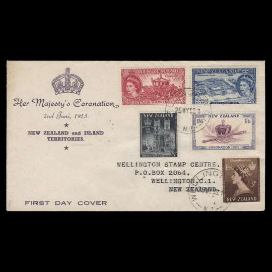 New Zealand 1953 Coronation first day cover, WELLINGTON