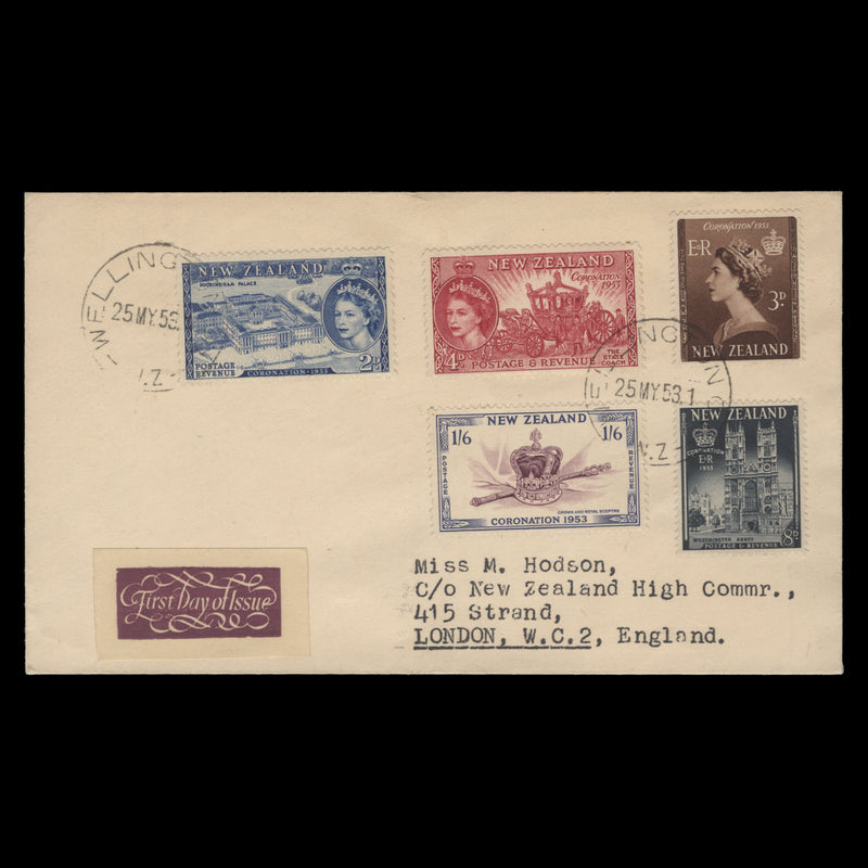 New Zealand 1953 Coronation first day cover, WELLINGTON