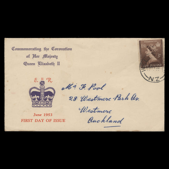New Zealand 1953 Coronation first day cover, WELLINGTON