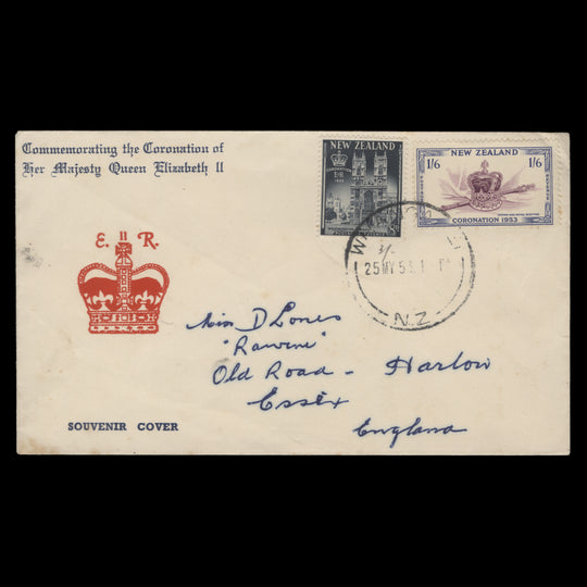 New Zealand 1953 Coronation first day cover, WHANGAREI