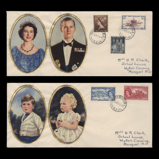 New Zealand 1953 Coronation first day covers, MOSGIEL