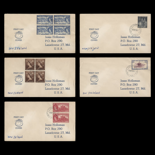 New Zealand 1953 Coronation first day covers, WELLINGTON