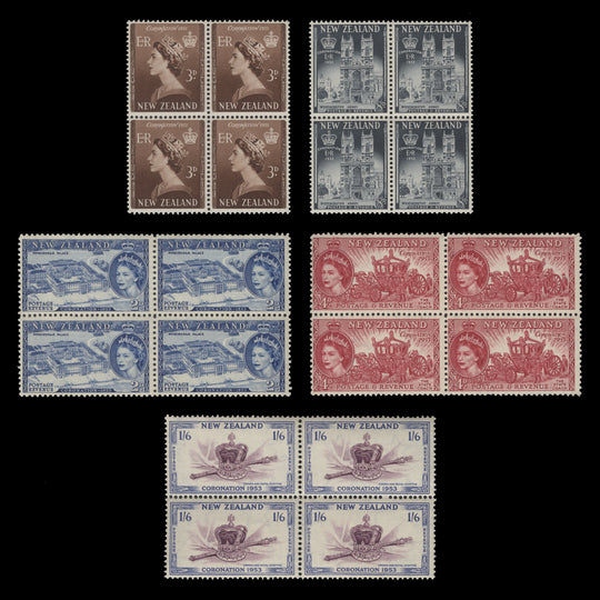 New Zealand 1953 (MNH) Coronation blocks