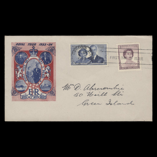 New Zealand 1953 Royal Visit first day cover, DUNEDIN CI