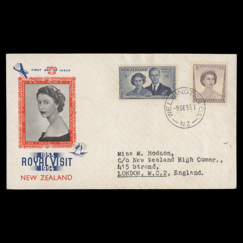New Zealand 1953 Royal Visit first day cover, WELLINGTON CI