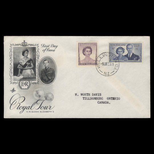 New Zealand 1953 Royal Visit first day cover, WELLINGTON CI