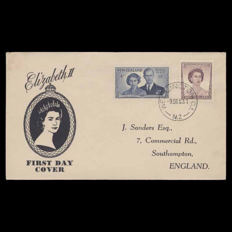 New Zealand 1953 Royal Visit first day cover, WELLINGTON CI