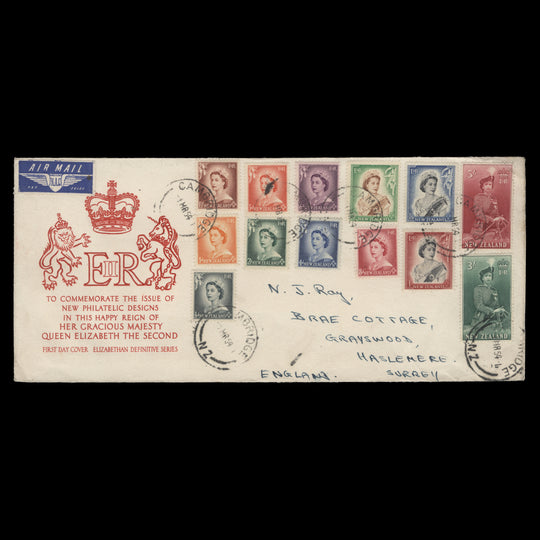 New Zealand 1954 Definitives first day cover, CAMBRIDGE