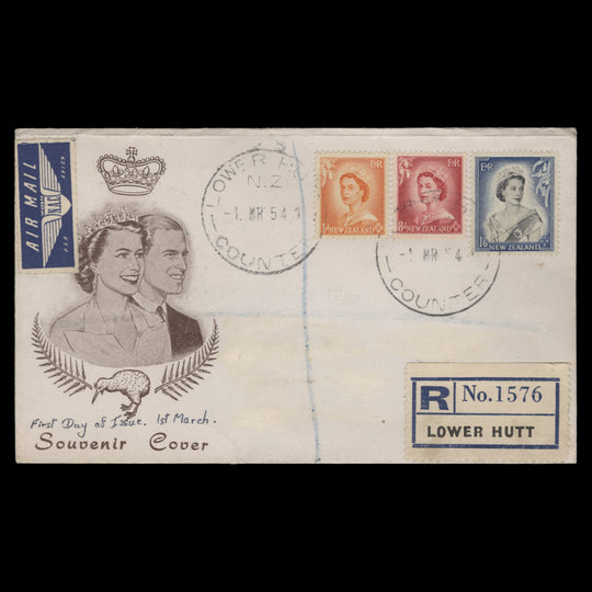 New Zealand 1954 Definitives first day cover, LOWER HUTT