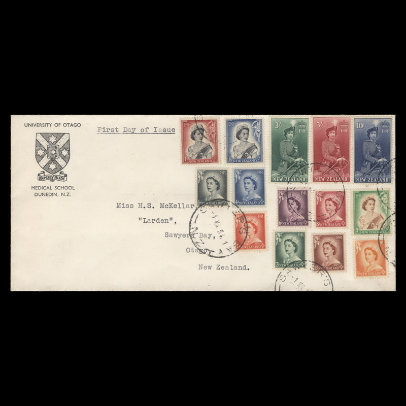 New Zealand 1954 Definitives first day cover, SAWYER'S BAY