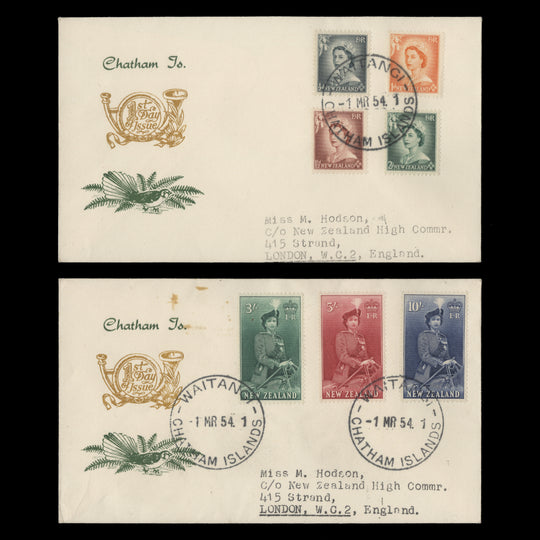 New Zealand 1954 Definitives first day covers, WAITANGI