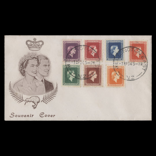 New Zealand 1954 Officials first day cover, WELLINGTON EAST