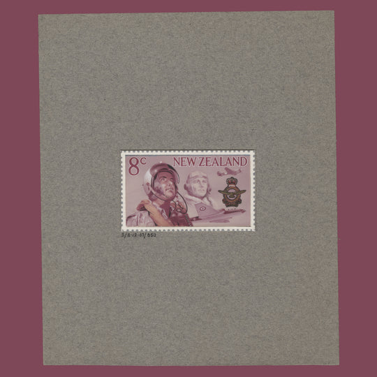 New Zealand 1968 Armed Services essay on presentation card
