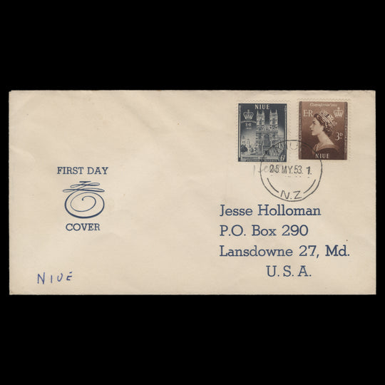 Niue 1953 Coronation first day cover