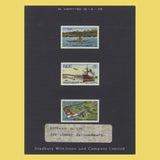 Niue 1970 Airport Opening imperf proofs on presentation card
