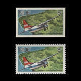 Niue 1970 Airport Opening imperf proofs on presentation card