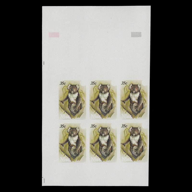Niue 1984 Koala/Stamp Exhibition, Melbourne progressive proof blocks