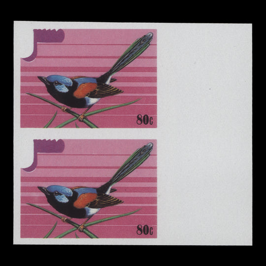 Niue 1986 Variegated Fairywren/Stamp Exhibition, London imperf proof pair