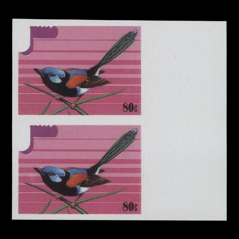 Niue 1986 Variegated Fairywren/Stamp Exhibition, London imperf proof pair
