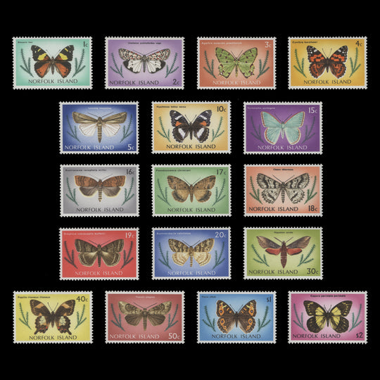 Norfolk Island 1976-77 (MNH) Butterflies & Moths definitives