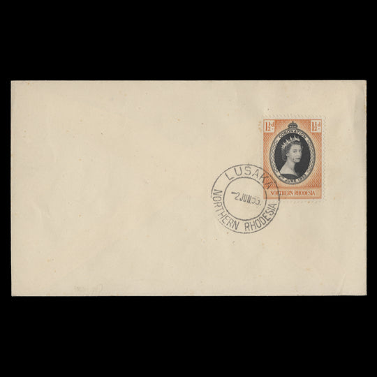 Northern Rhodesia 1953 Coronation first day cover, LUSAKA