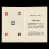 Omnibus 1954 Photogravure Printing of Postage Stamps presentation folder