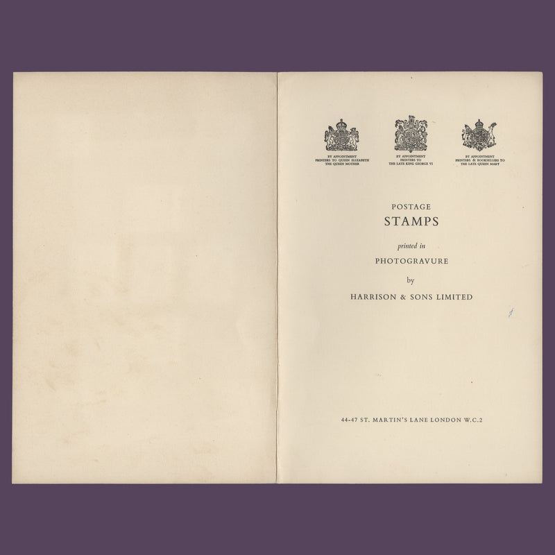 Omnibus 1954 Postage Stamps Printed in Photogravure presentation folder