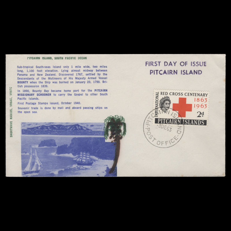 Pitcairn Islands 1963 (FDC) 2d Red Cross Centenary
