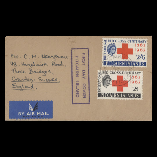 Pitcairn Islands 1963 Red Cross Centenary first day cover