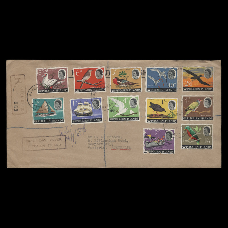 Pitcairn Islands 1964 Definitives first day cover