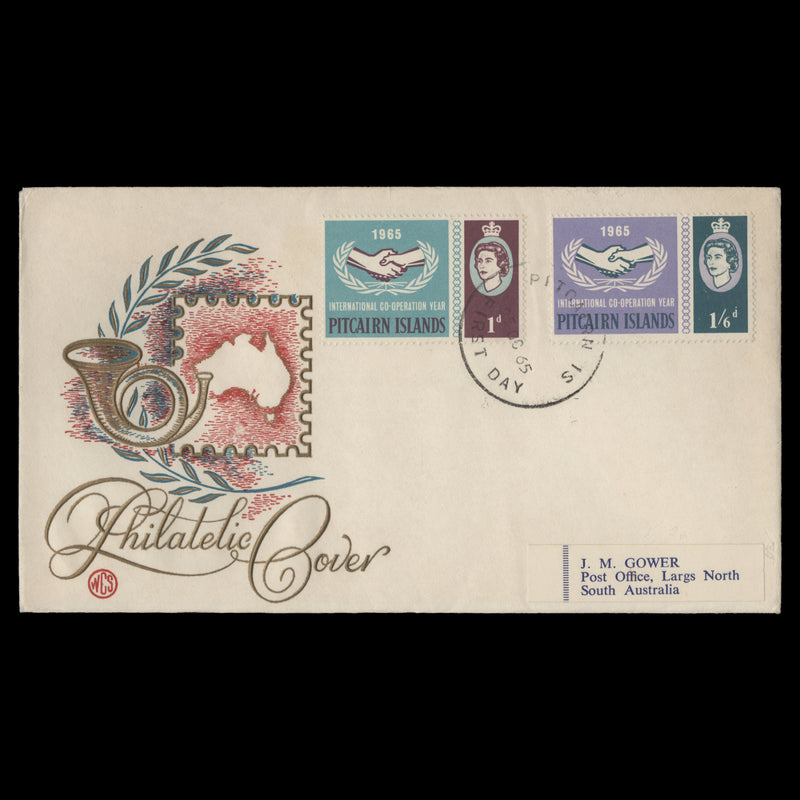 Pitcairn Islands 1965 International Cooperation Year first day cover