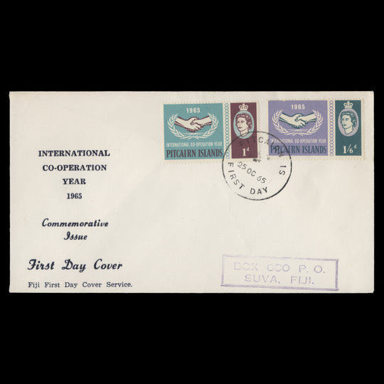 Pitcairn Islands 1965 International Cooperation Year first day cover