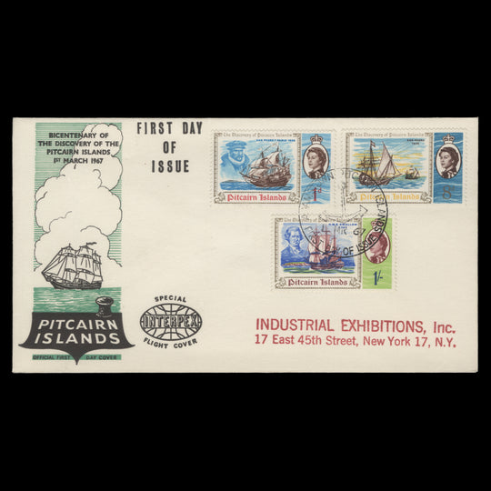 Pitcairn Islands 1967 Discovery Bicentenary first day cover
