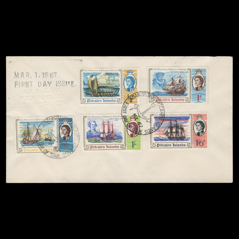 Pitcairn Islands 1967 Discovery Bicentenary first day cover