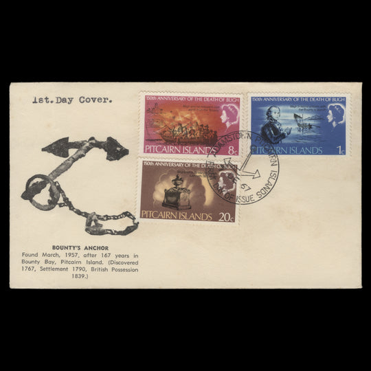 Pitcairn Islands 1967 Bligh's Death Anniversary first day cover