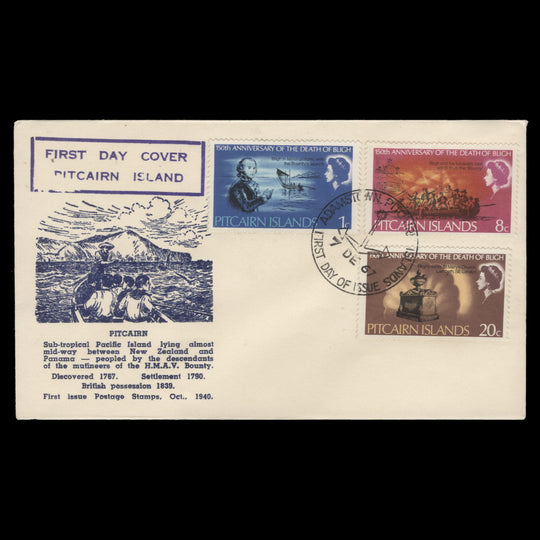 Pitcairn Islands 1967 Bligh's Death Anniversary first day cover