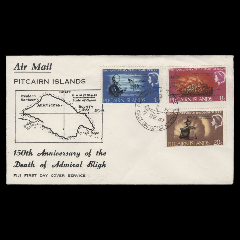 Pitcairn Islands 1967 Bligh's Death Anniversary first day cover
