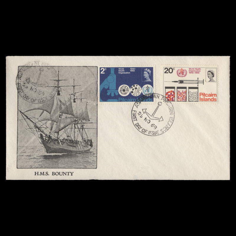 Pitcairn Islands 1968 WHO Anniversary first day cover