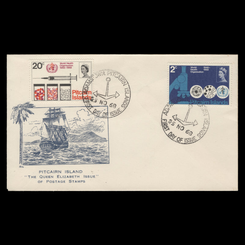 Pitcairn Islands 1968 WHO Anniversary first day cover