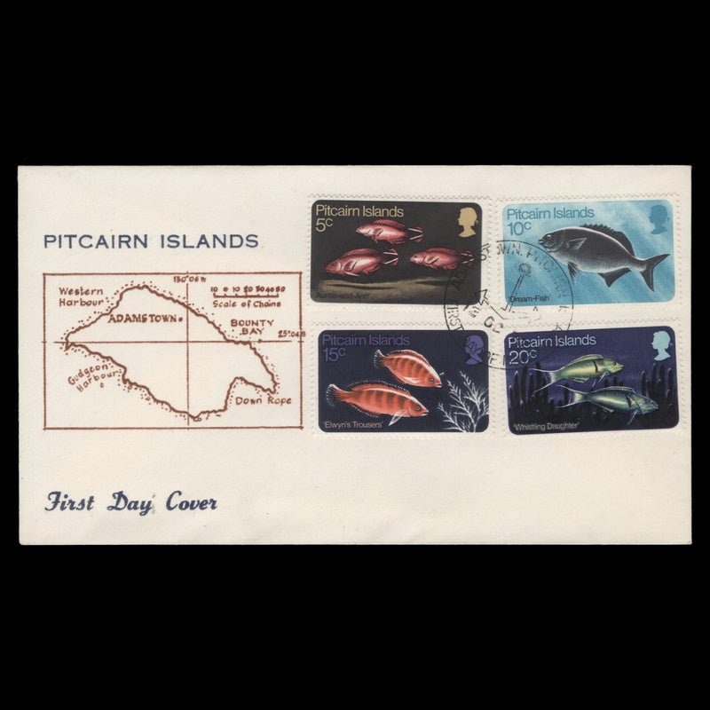 Pitcairn Islands 1970 Fishes first day cover