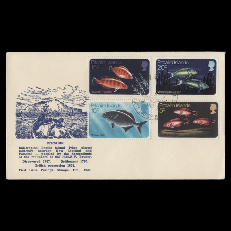 Pitcairn Islands 1970 Fishes first day cover