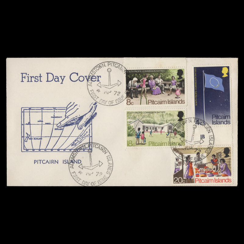 Pitcairn Islands 1972 South Pacific Commission first day cover